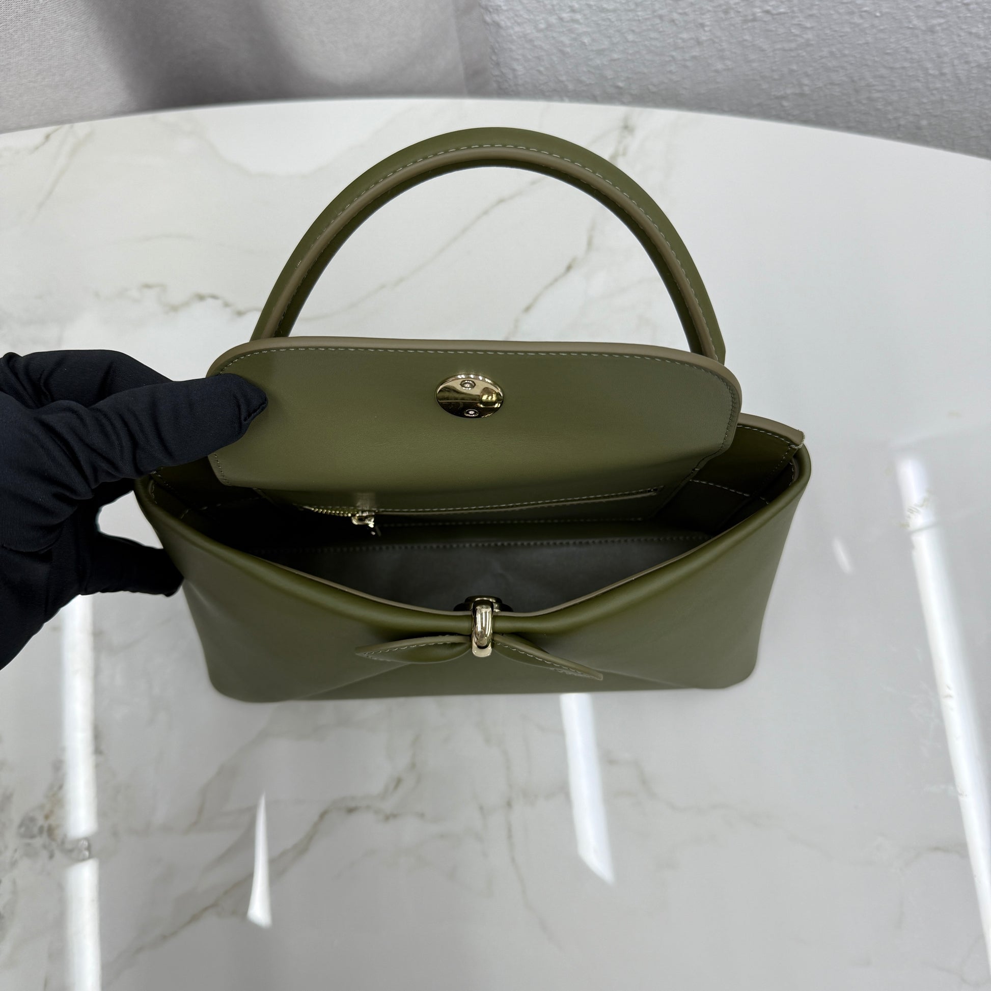 Dior Bow Tote Military Green Hardware DO0737 - Image 8