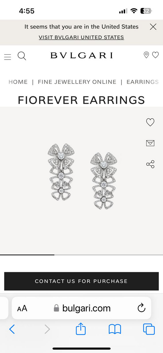 BVLGARI FIOREVER EARRINGS SILVER BV24091403