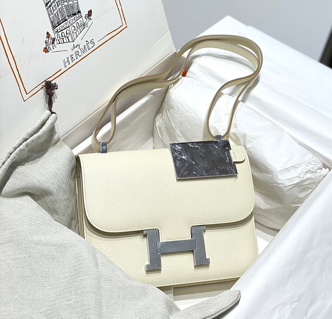Hermès Constance 23 Milkshake White Silver Hardware 26050923