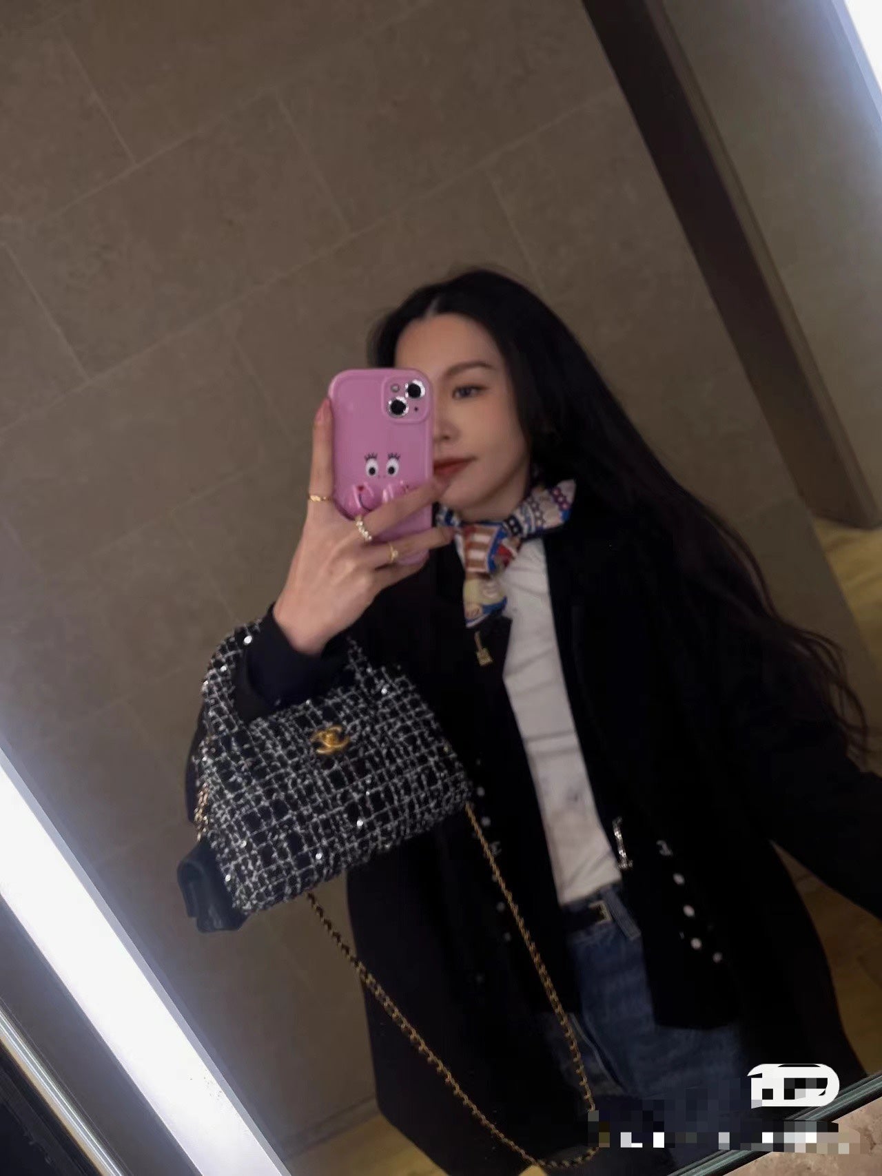 Chanel 26C Kelly Chain Bag Black AS4416
