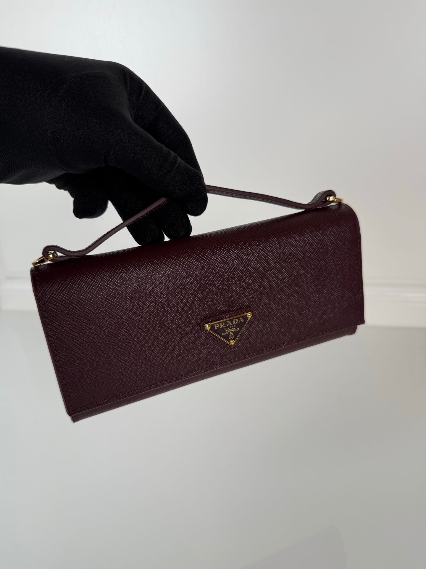 Prada 1MT042 Wallet Maroon - View 4