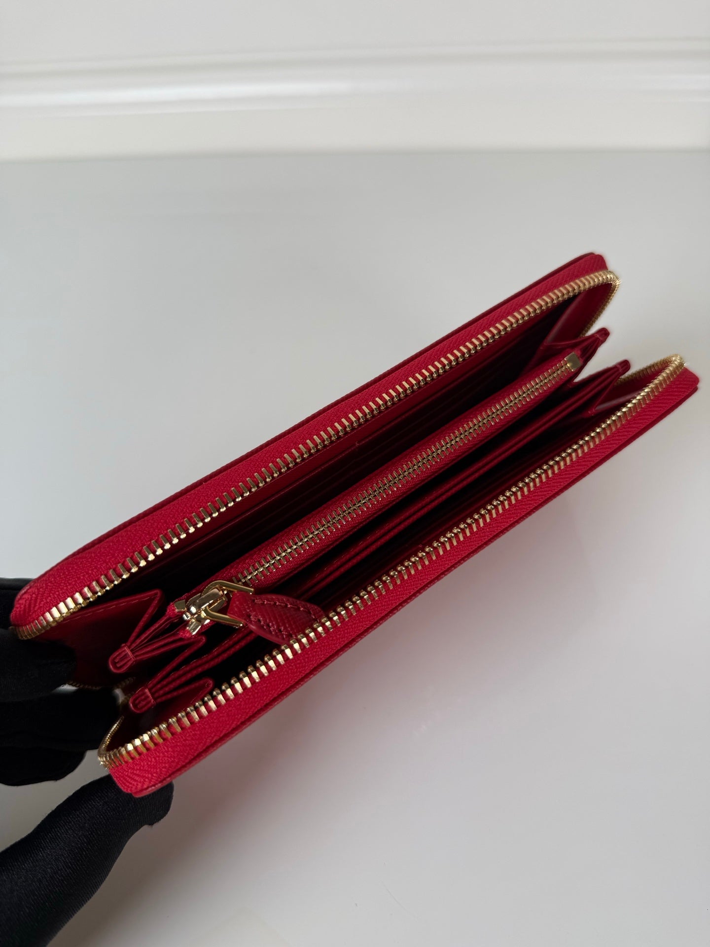 Prada Zip Wallet Red 1ML506 - View 5
