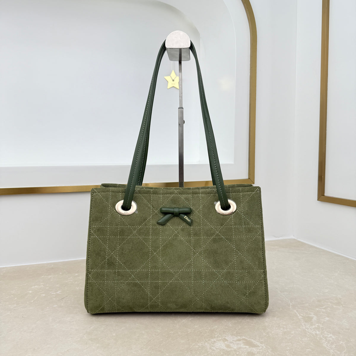Dior Small Promenade Shopping Bag Olive Green M1410