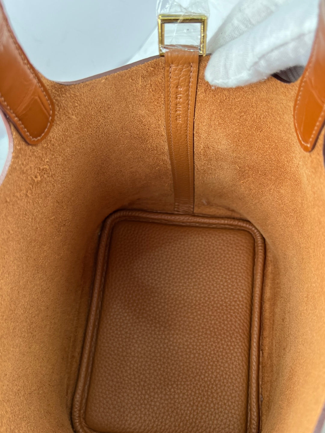 Hermes Picotin 18 Touch Crocodile Golden Brown Gold Hardware HM18T22