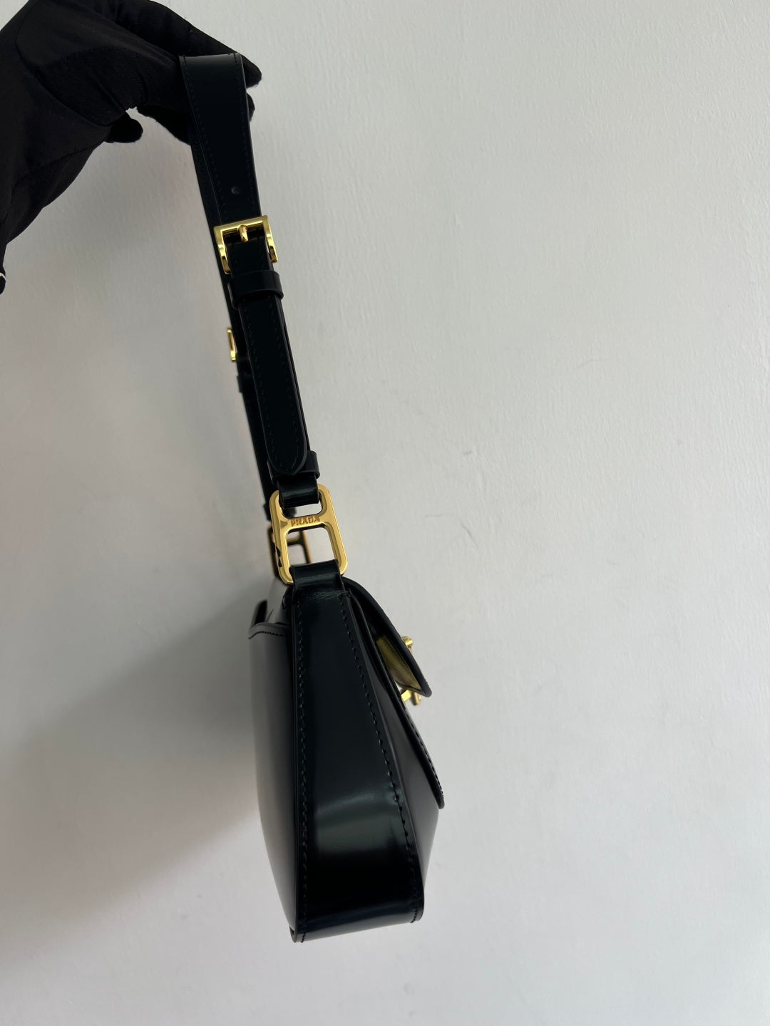 Prada 1BD345 Shoulder Bag Black Gold - View 5