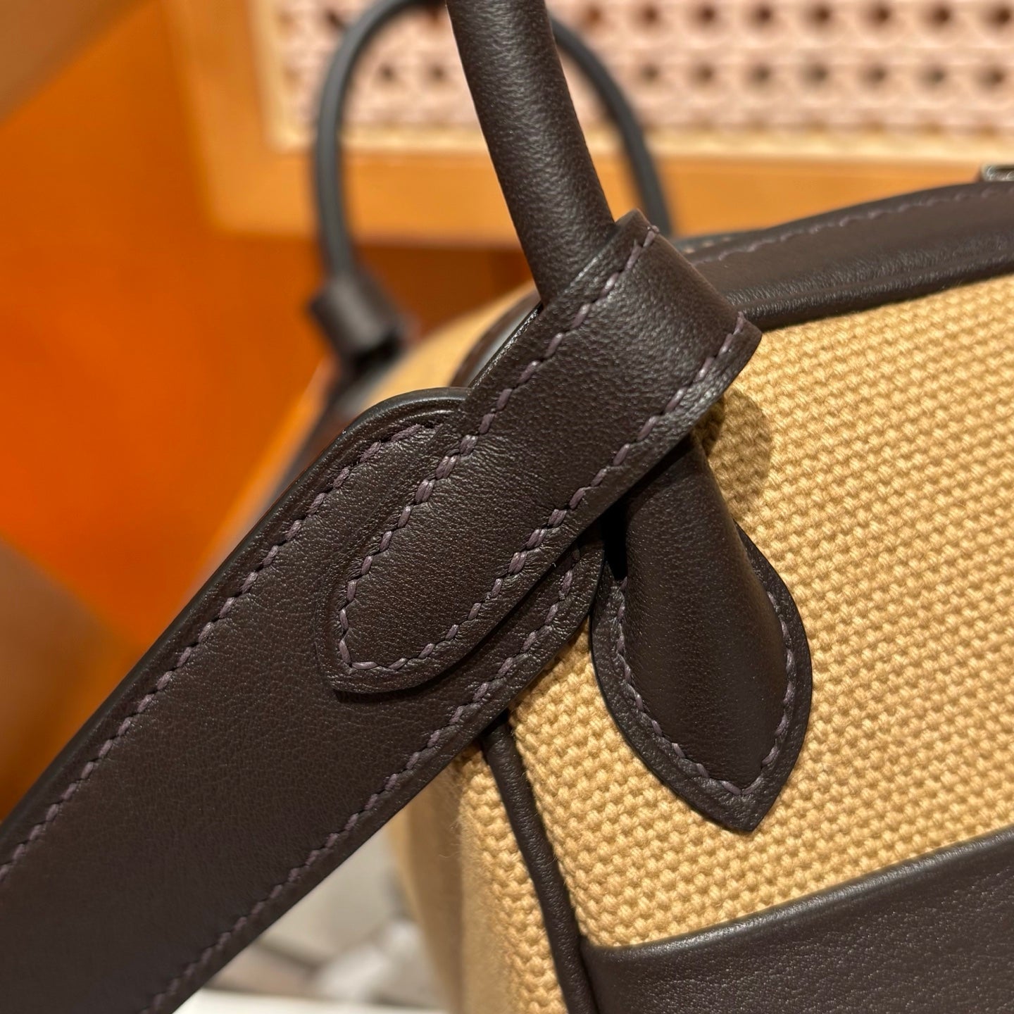 Hermes Lindy 19 Canvas Mousse Date Brown LD2607301