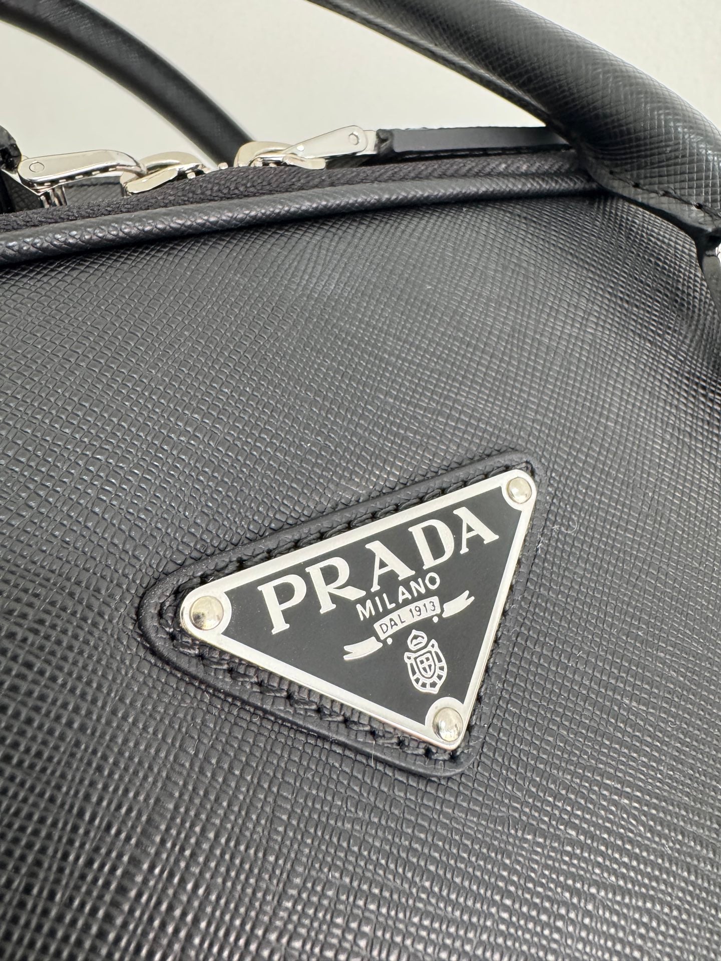 Prada Double Briefcase 2VE022 Black - View 7