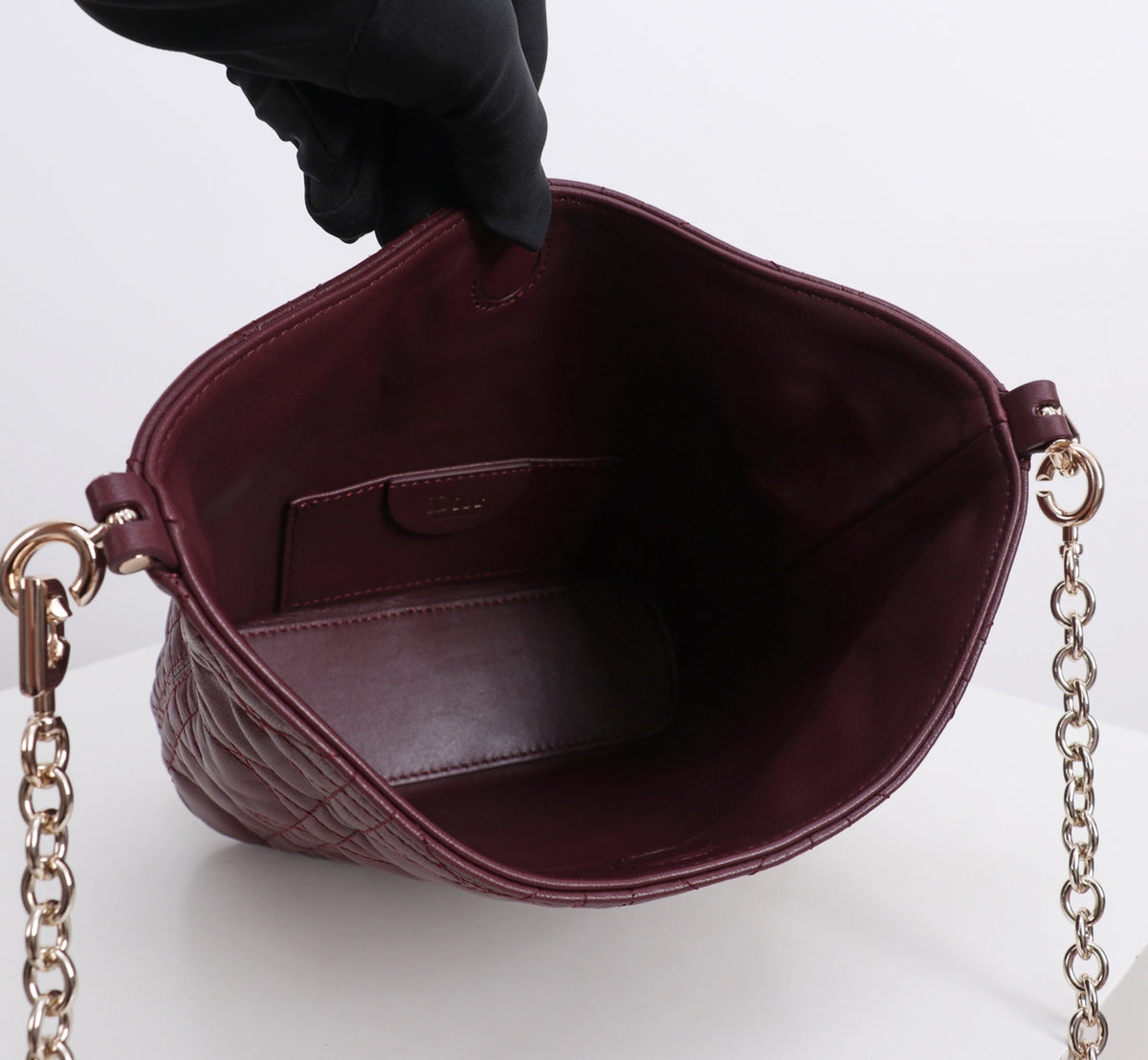Dior Jonathan Anderson Mini Wine Red Gold Hardware 1538S