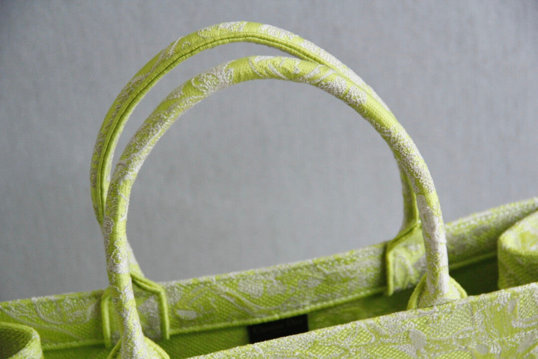 dior book tote grass green big size 1286 embroidery logo