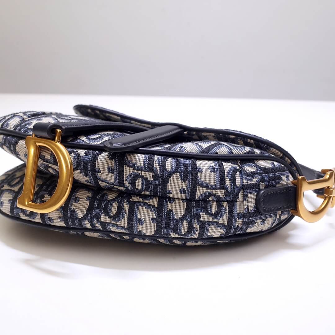 do saddle bag 21cm embroidery 6815 blue gold buckle