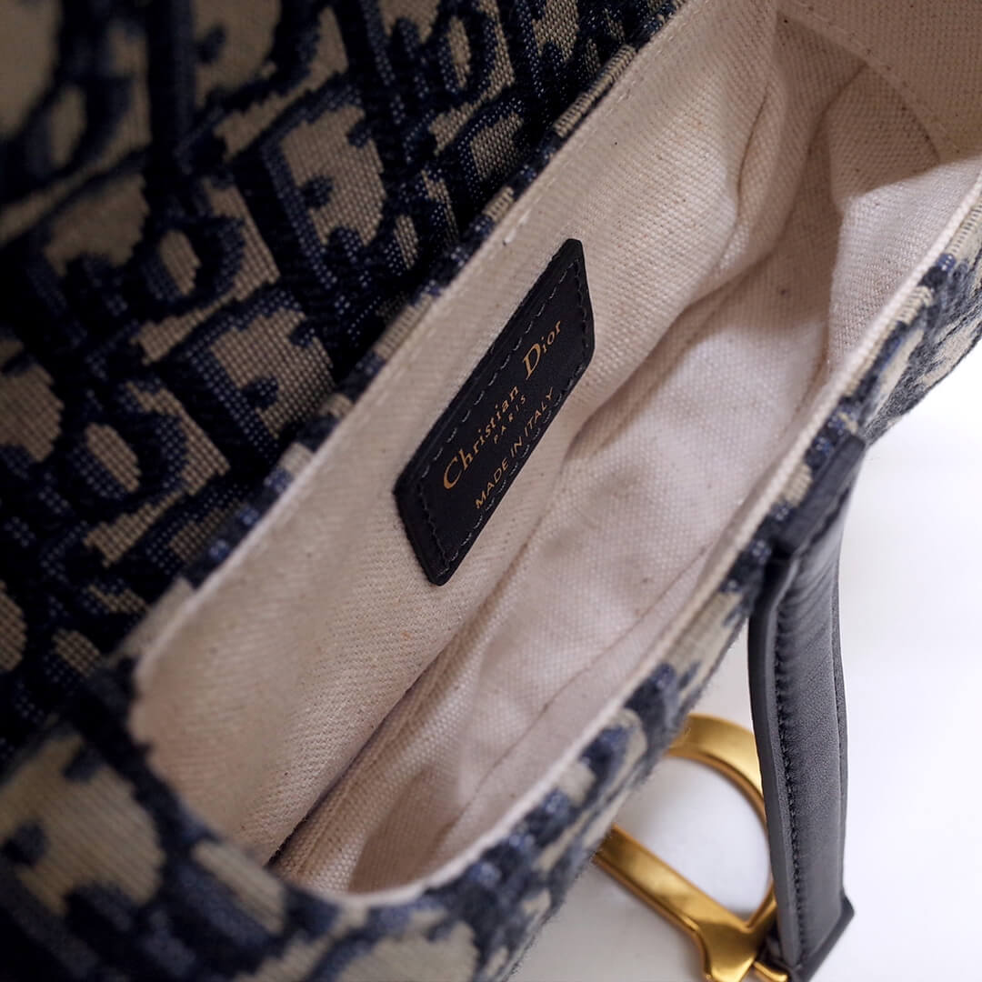 do saddle bag 21cm embroidery 6815 blue gold buckle