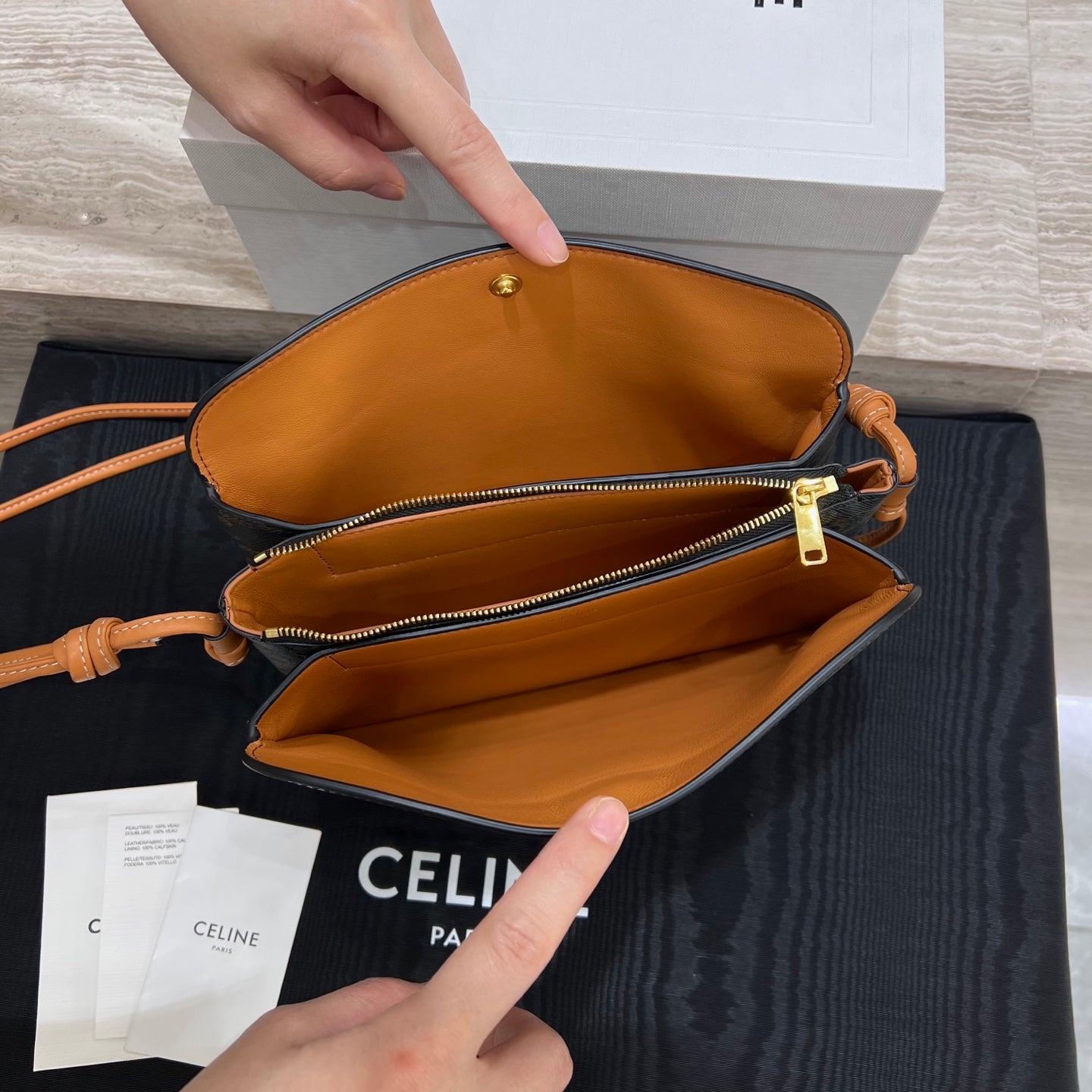 Celine Trio Flap Shoulder Bag 10863N - View 6