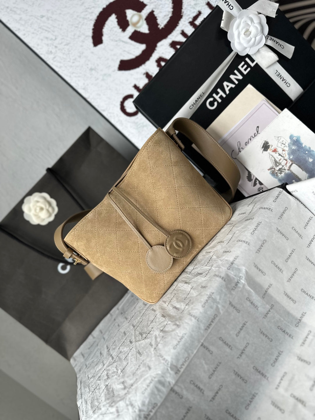 Chanel AS6268 Suede Tote - Image 1