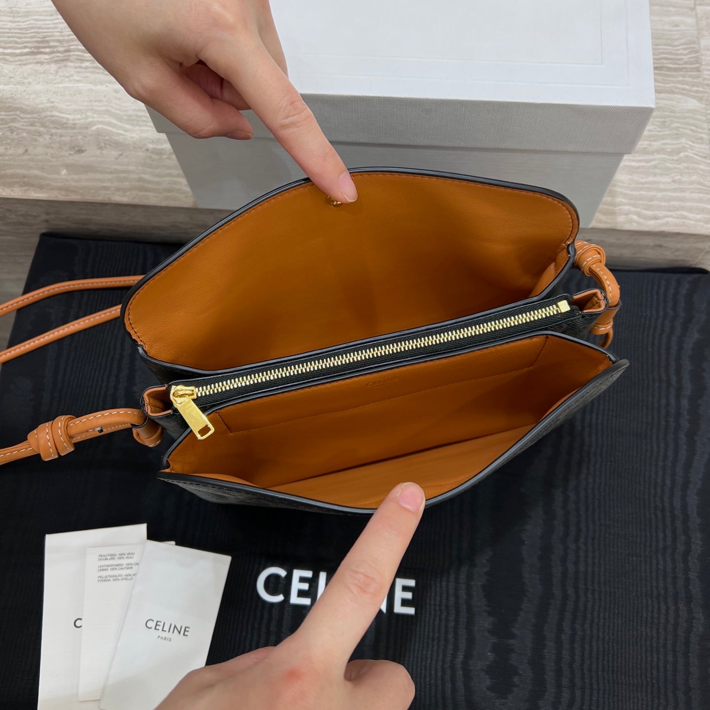 Celine Trio Flap Shoulder Bag 10863N - View 5