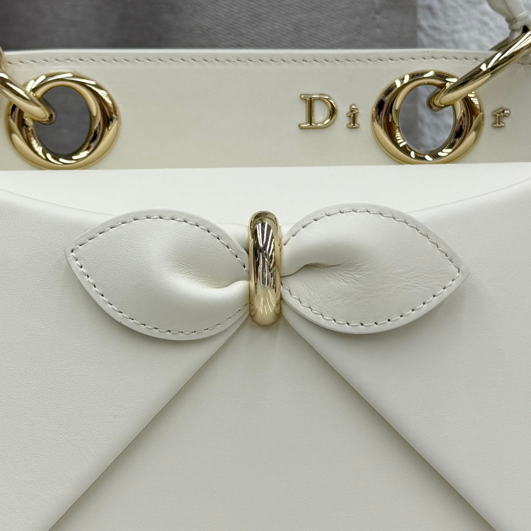 Dior Bow Tote White Hardware DO0737 - Image 9