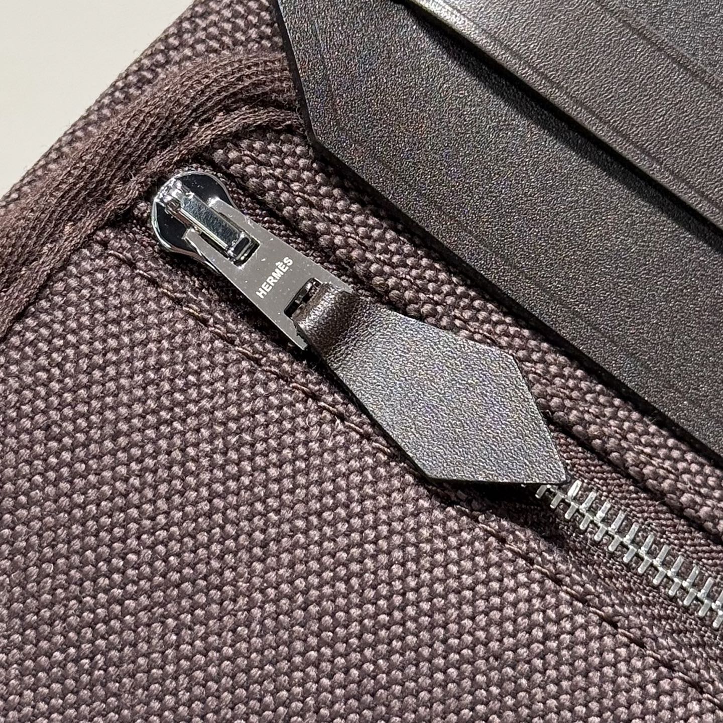 Hermes Mini Herbag Coffee Ebony Silver - View 9