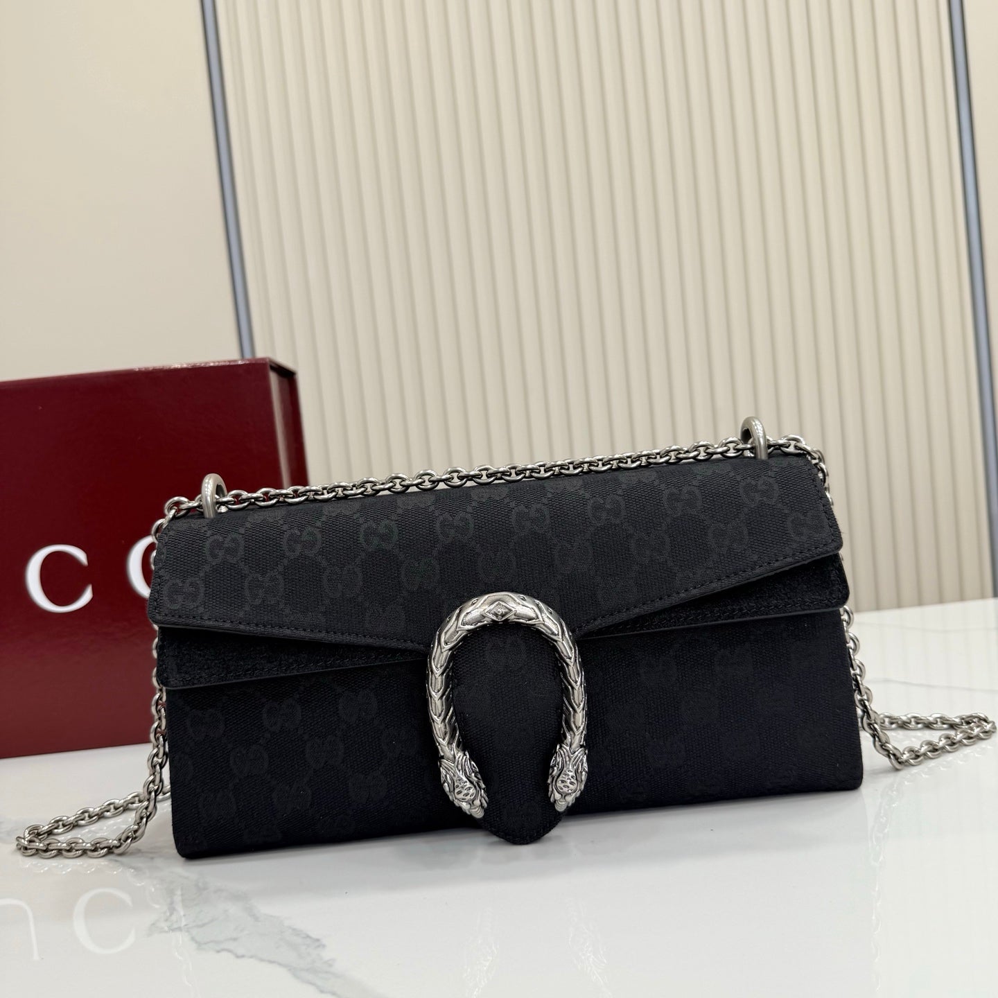 Gucci Dionysus GG Canvas Black Shoulder Bag 874735