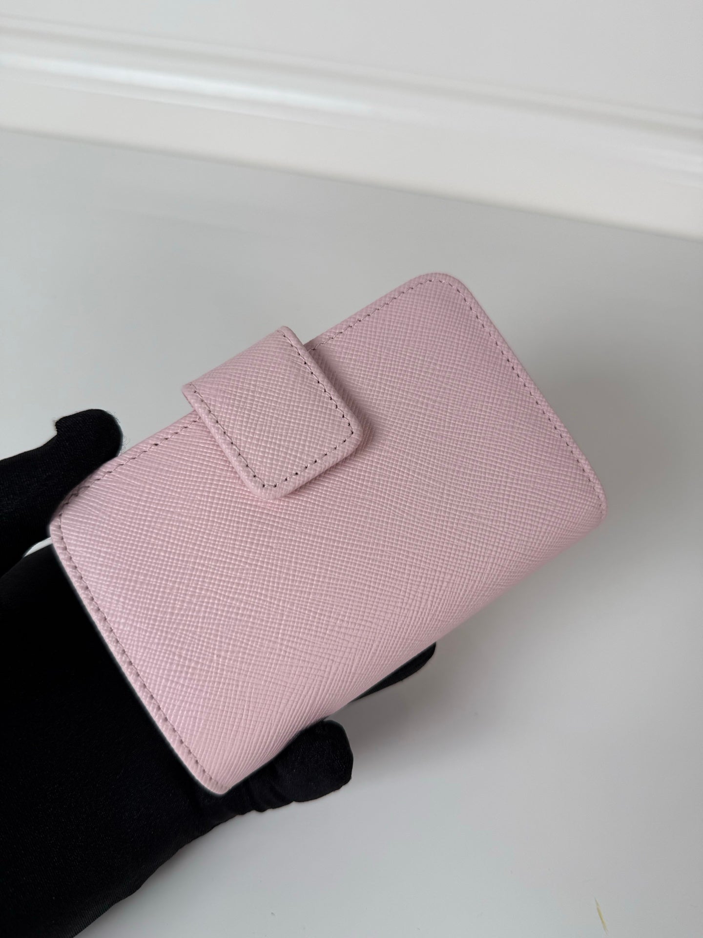 Prada Saffiano Leather Short Wallet Pink 1ML018 - View 2