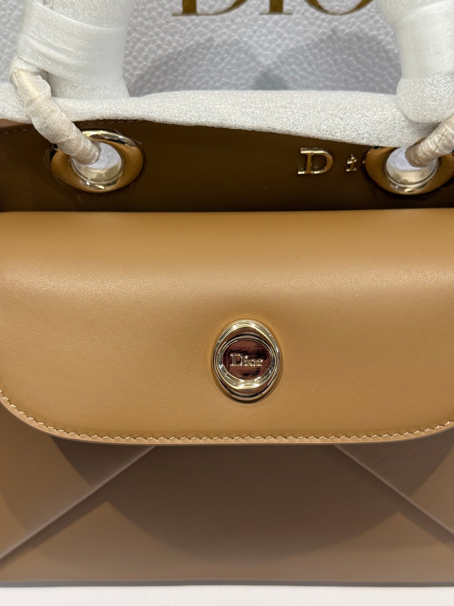 Dior Bow Tote Brown Gold Hardware DO0737 - Image 6