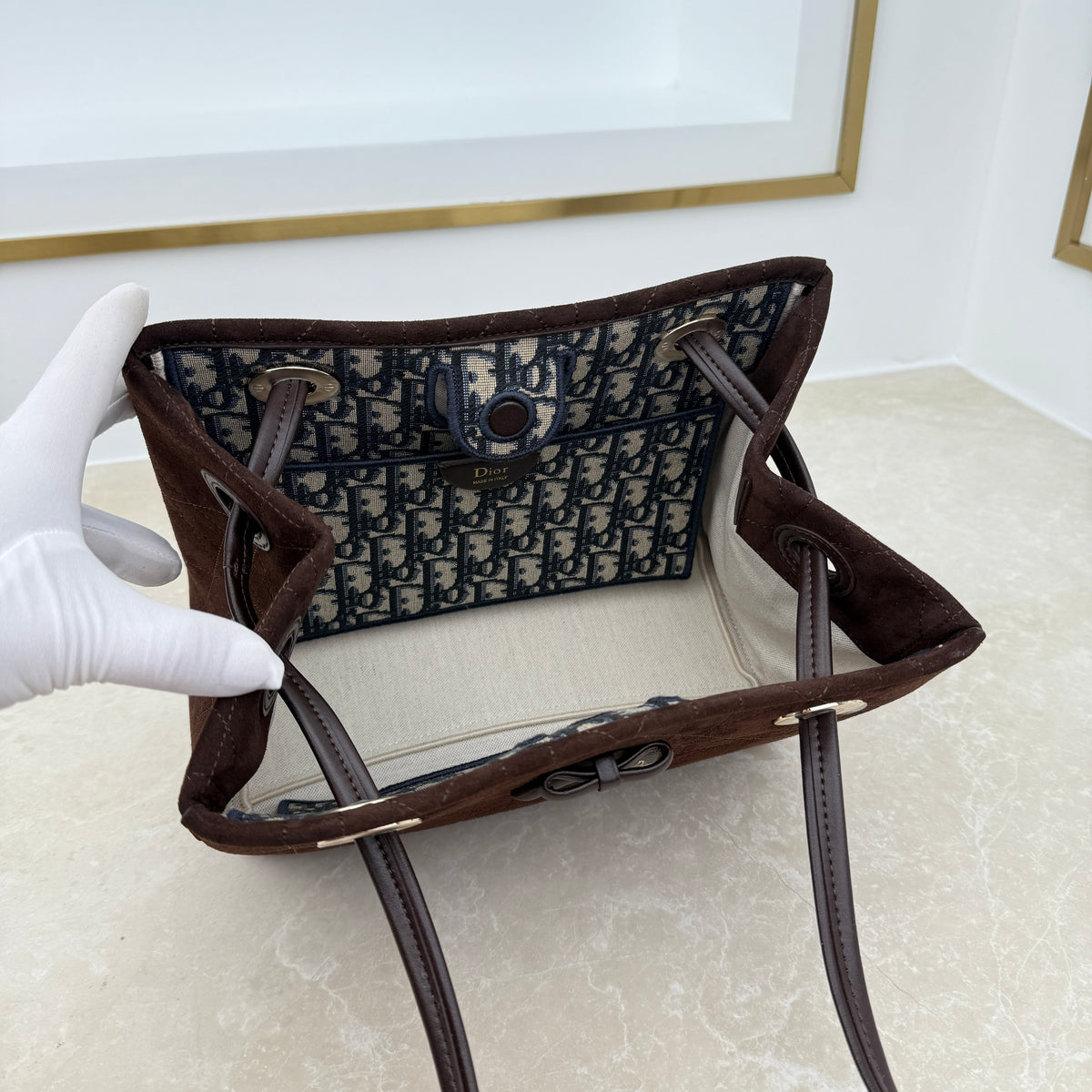 Dior Small Promenade Shopping Bag Coffee M1410