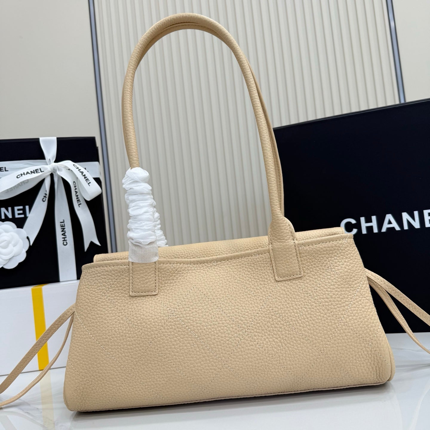 Chanel 26S Flap Bag Apricot Calfskin AS6288