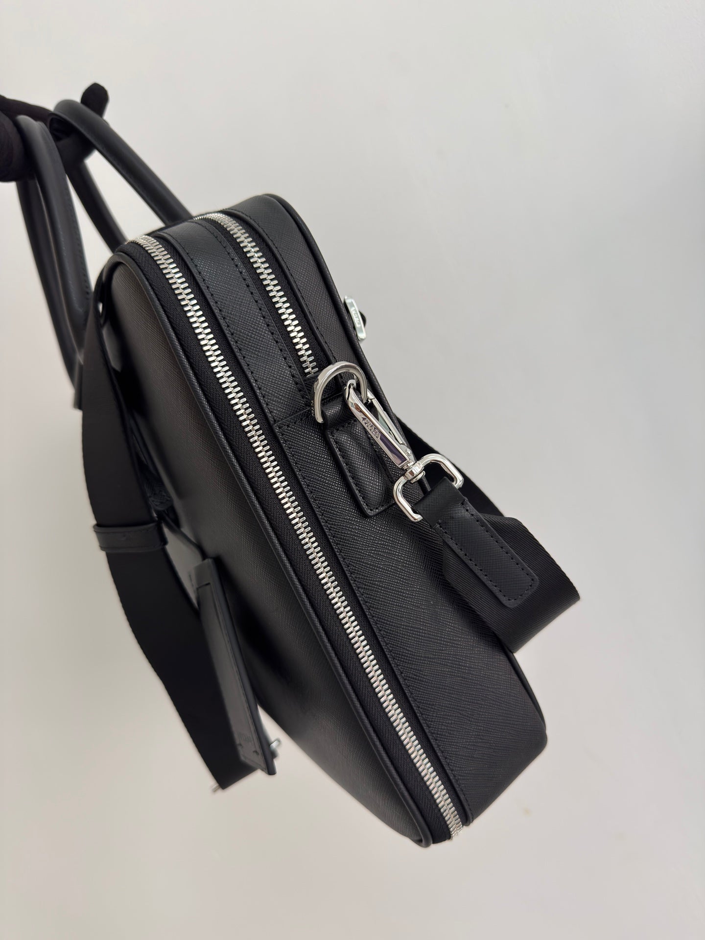 Prada Double Briefcase 2VE022 Black - View 4