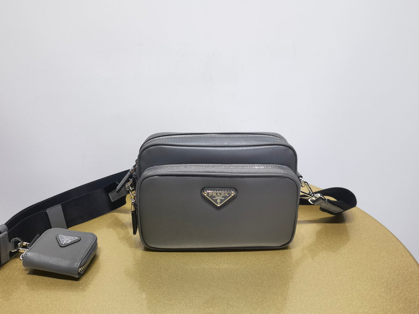 Prada Saffiano Shoulder Bag 2VH170 Black - View 1