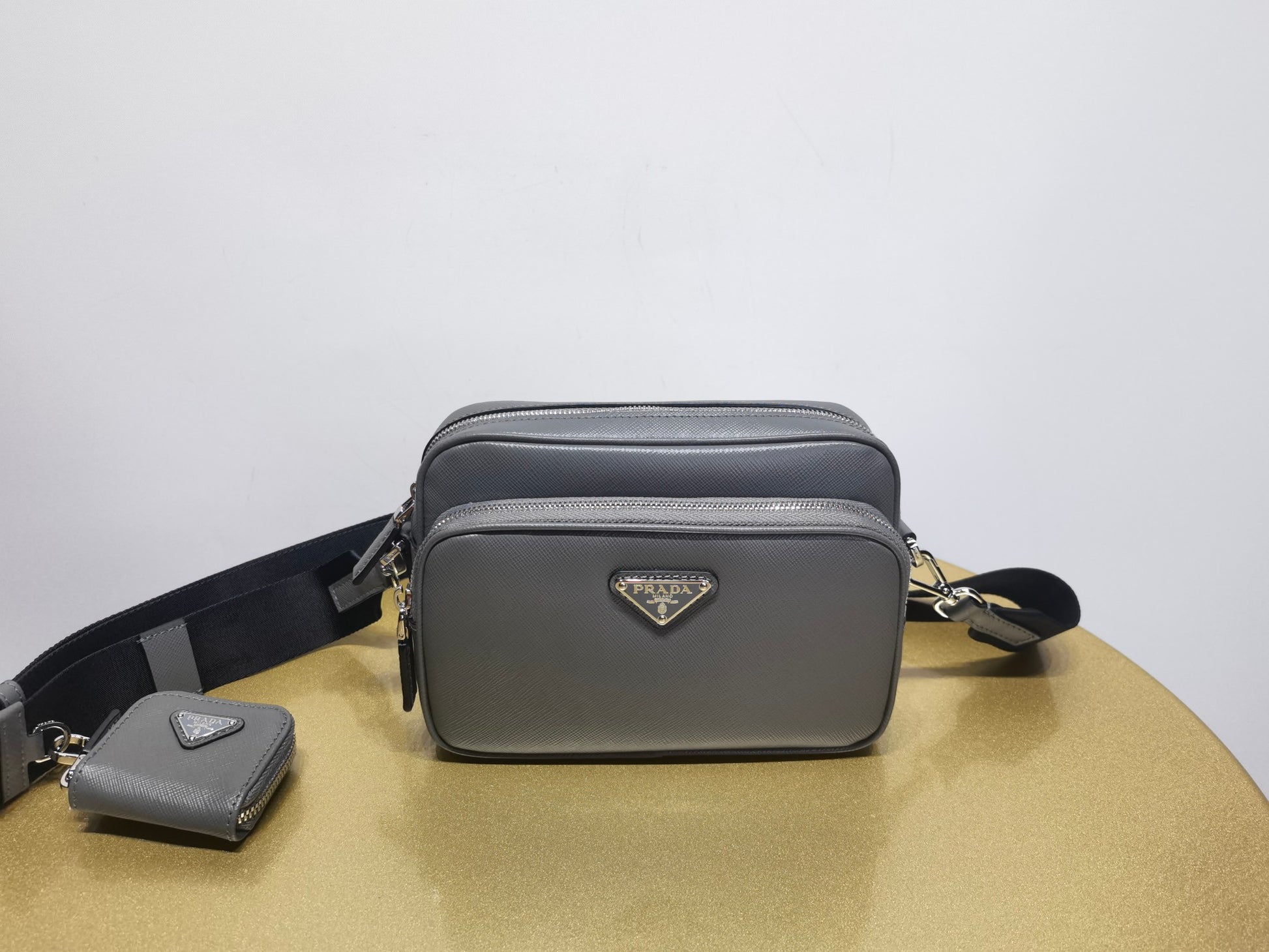 Prada Saffiano Shoulder Bag 2VH170 Black - View 1