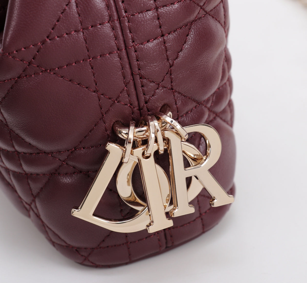 Dior Jonathan Anderson Mini Wine Red Gold Hardware 1538S