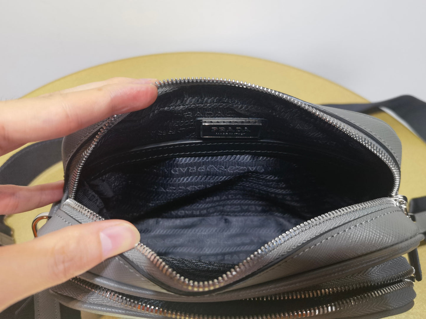 Prada Saffiano Shoulder Bag 2VH170 Black - View 5