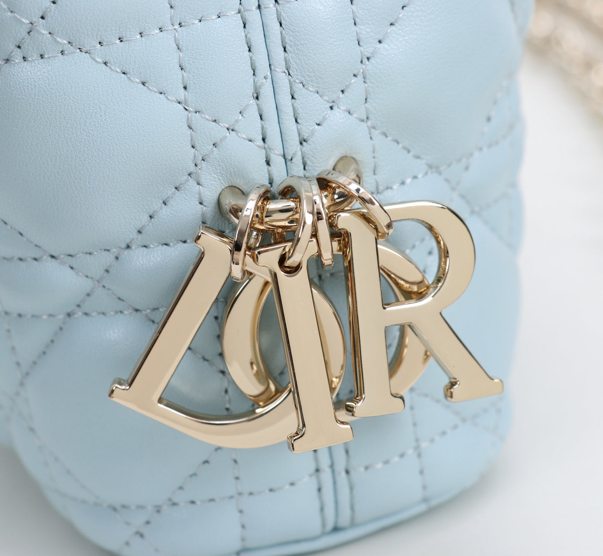 Dior Jonathan Anderson Mini Light Blue Silver Hardware 1538S