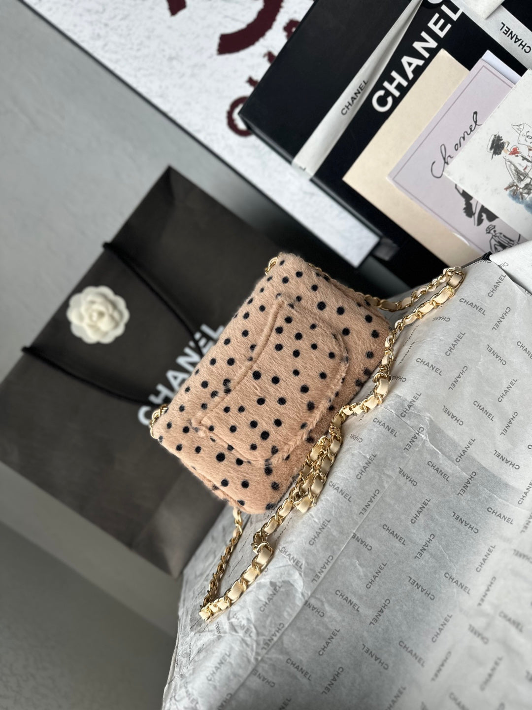 Chanel 26A Leopard Dot Bag Leopard AS1116