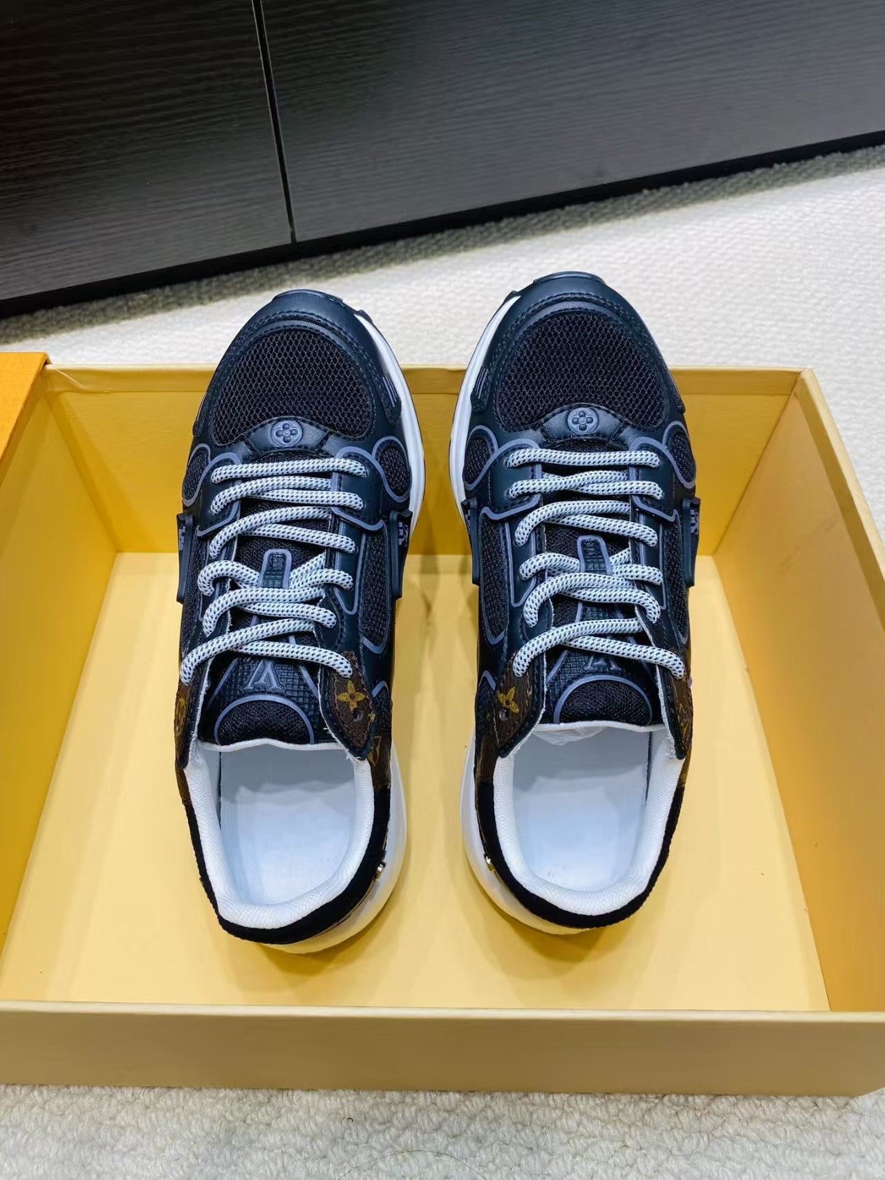 LV Olympia Sneaker Black Monogram couple's collection IAHOFH