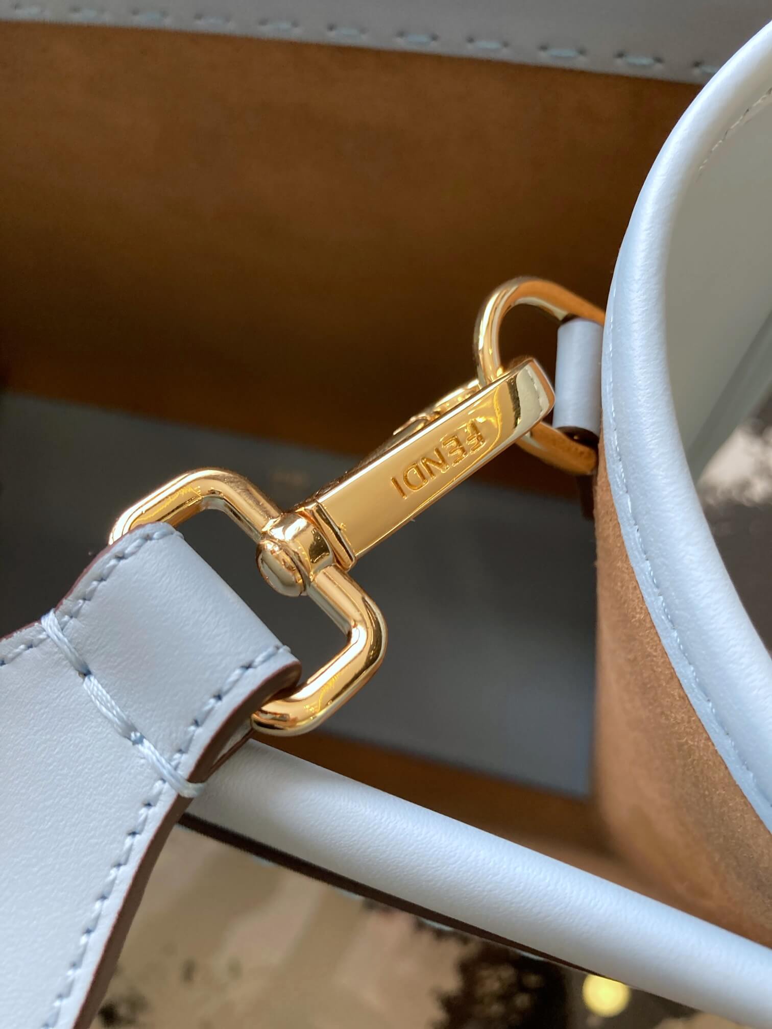gold hardware strap for fendi