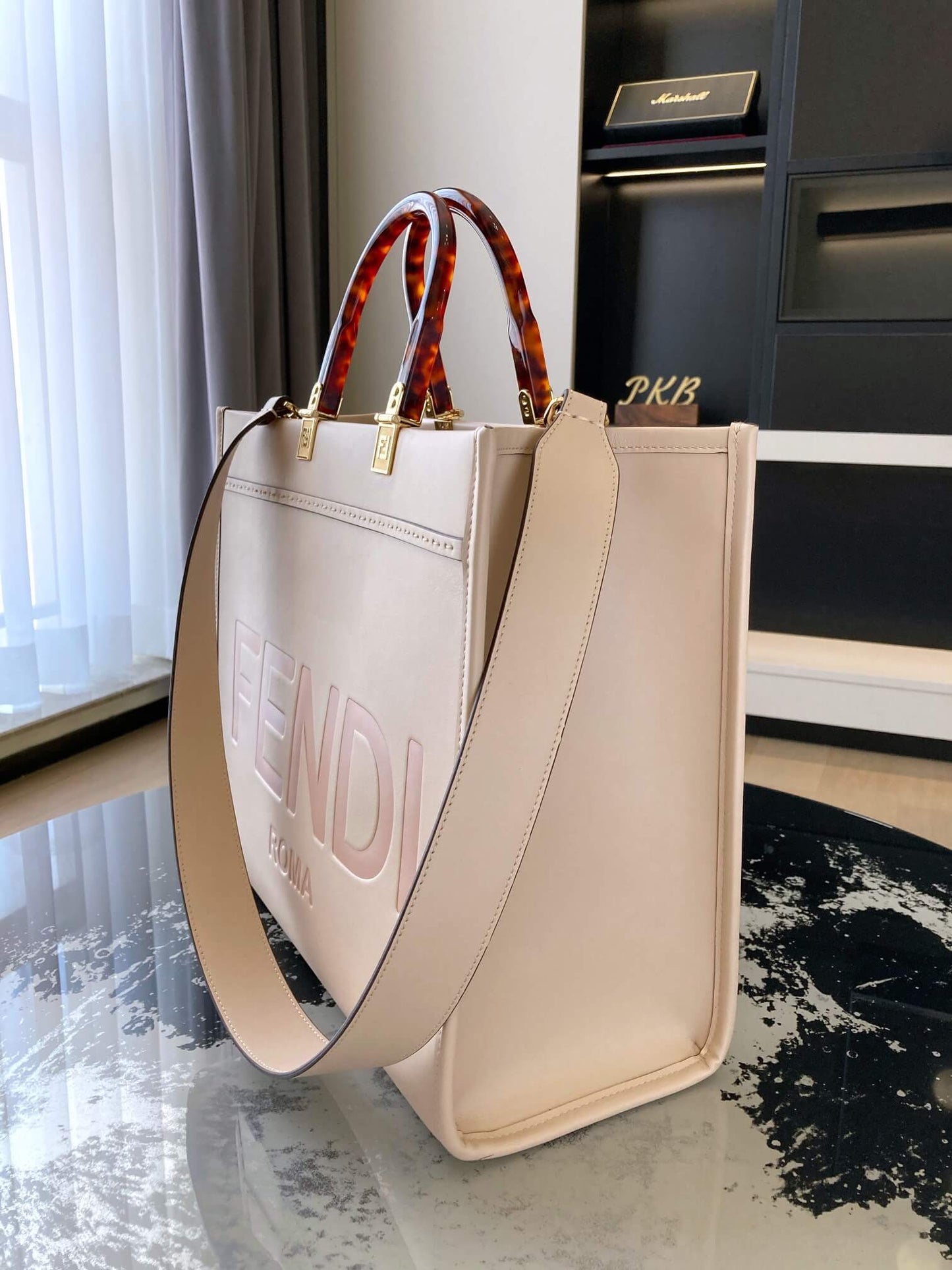 pink fendi tote handbag