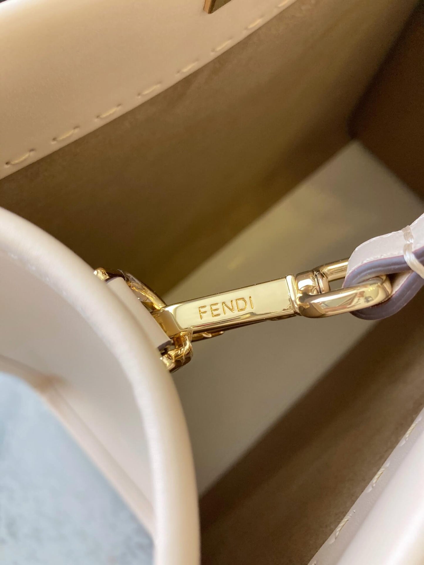 gold fendi hardware strap