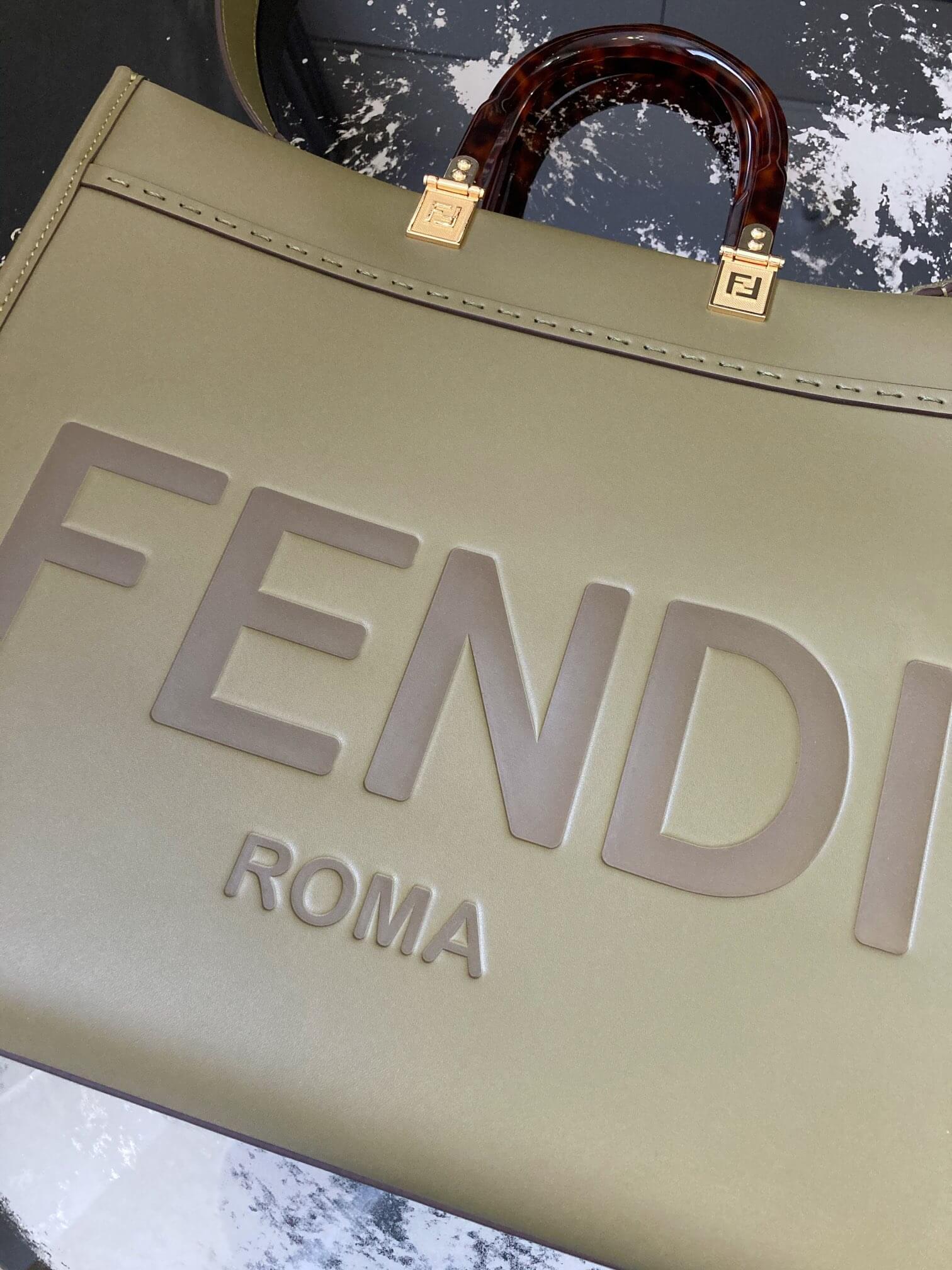 big LOGO fendi on leather