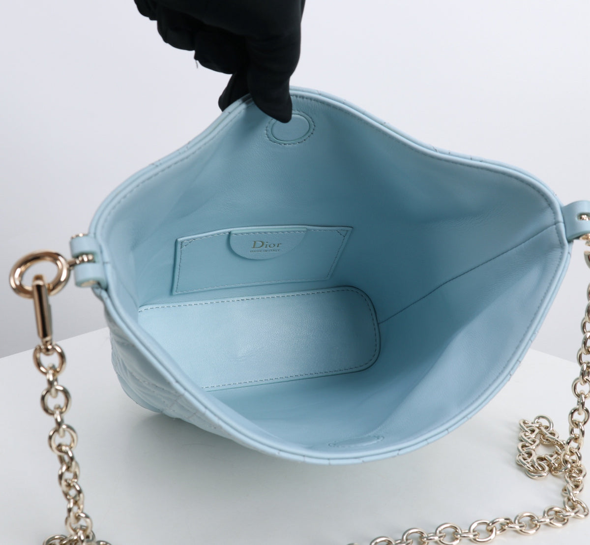 Dior Jonathan Anderson Mini Light Blue Silver Hardware 1538S