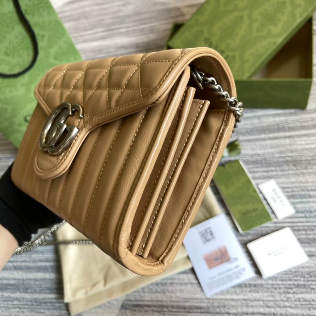 gc 474575 marmont 20cm brown free shipping shoulder bag cross body bags