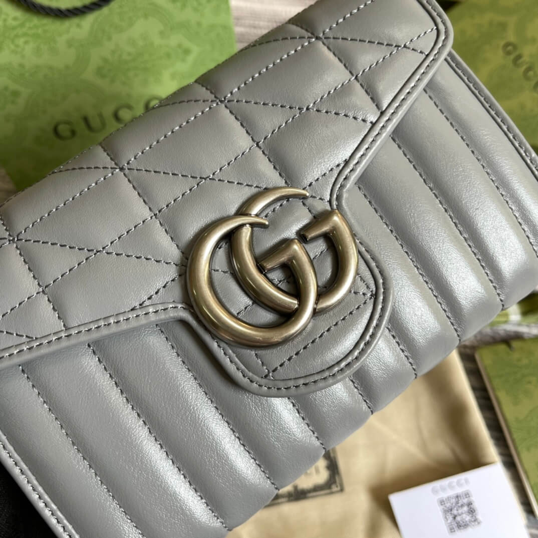 gc 474575 marmont 20cm grey free shipping shoulder bag cross body bags