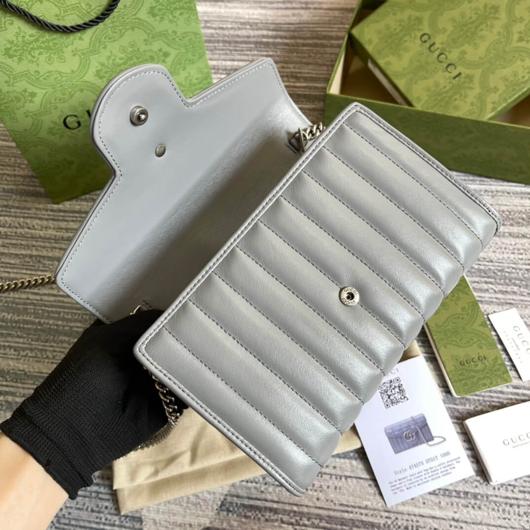 gc 474575 marmont 20cm grey free shipping shoulder bag cross body bags