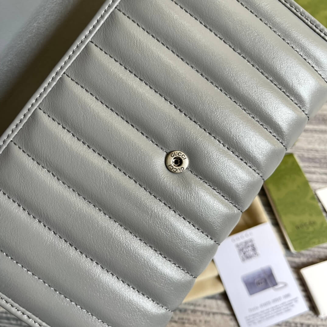 gc 474575 marmont 20cm grey free shipping shoulder bag cross body bags