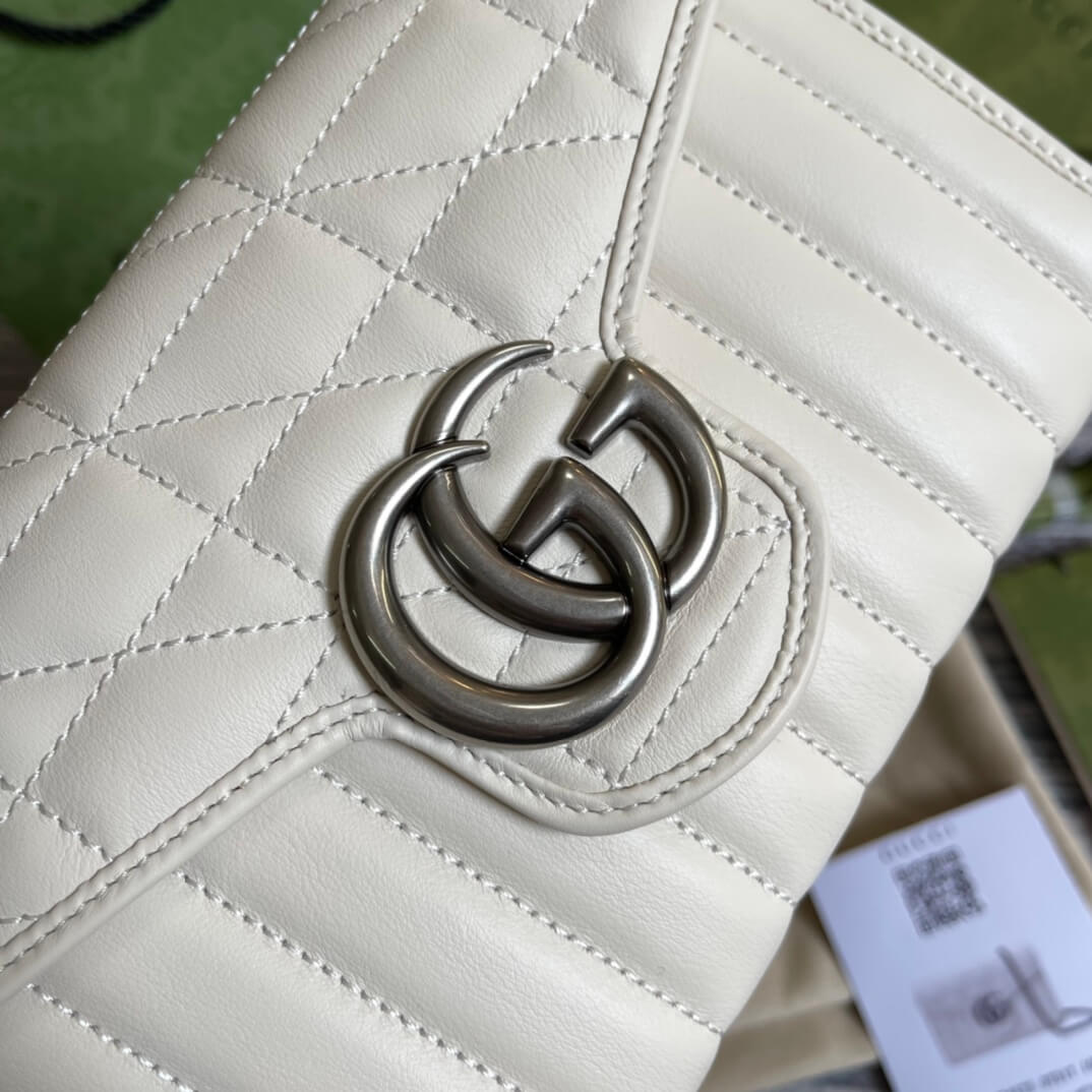 gc 474575 marmont 20cm white free shipping shoulder bag cross body bags