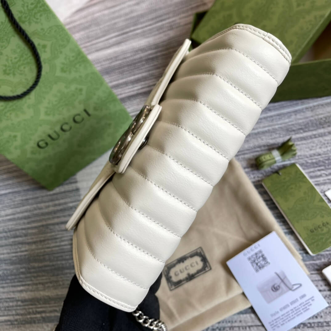 gc 474575 marmont 20cm white free shipping shoulder bag cross body bags