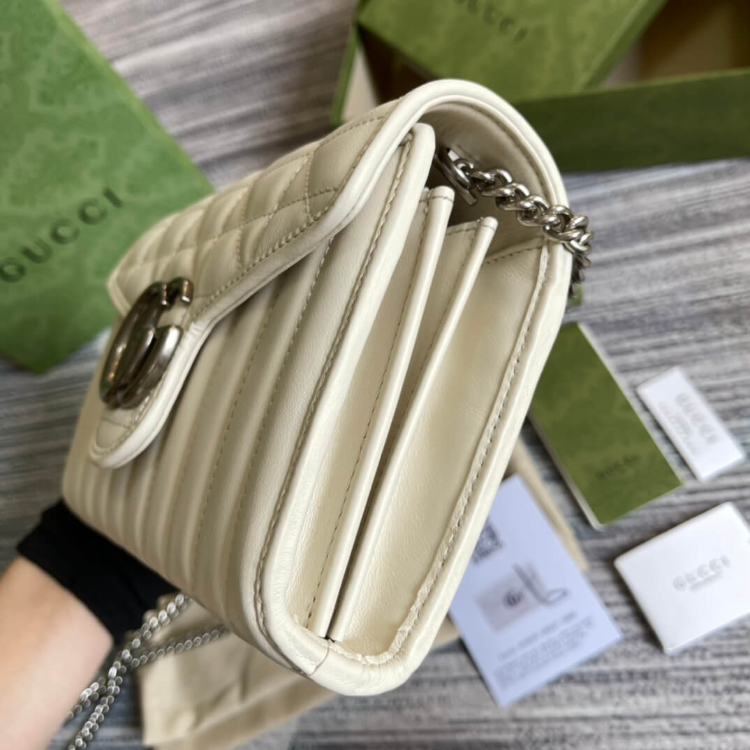 gc 474575 marmont 20cm white free shipping shoulder bag cross body bags