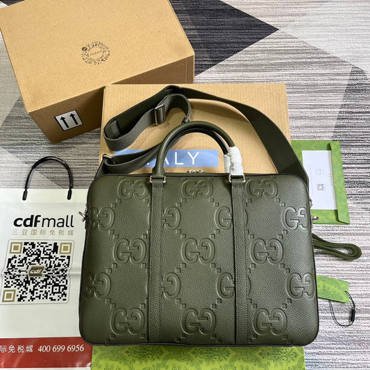 gc 658573 handbag mens bag briefcase 40cm green