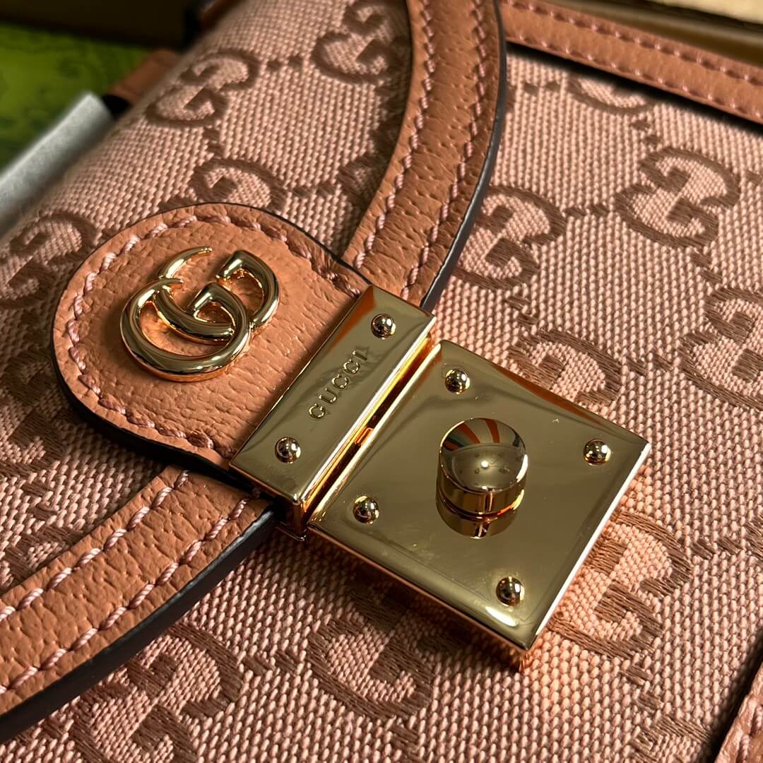 gc 696180 ophidia shoulder bag 17 5cm pink skin free shipping