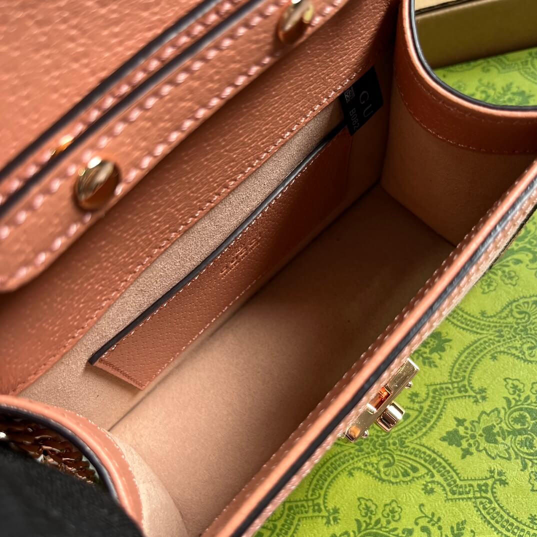 gc 696180 ophidia shoulder bag 17 5cm pink skin free shipping