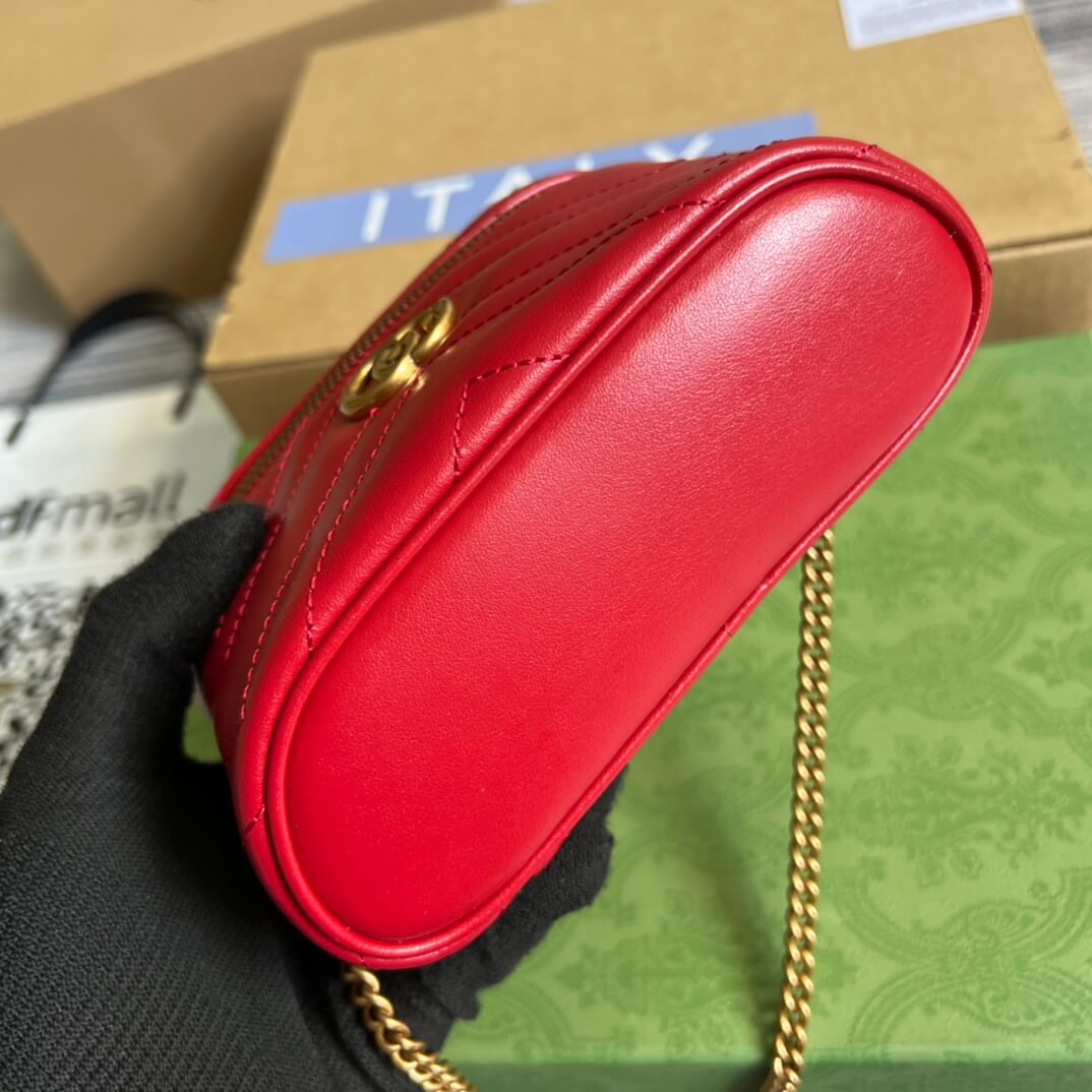 gc 699515 mini bucket bag 16cm milk red
