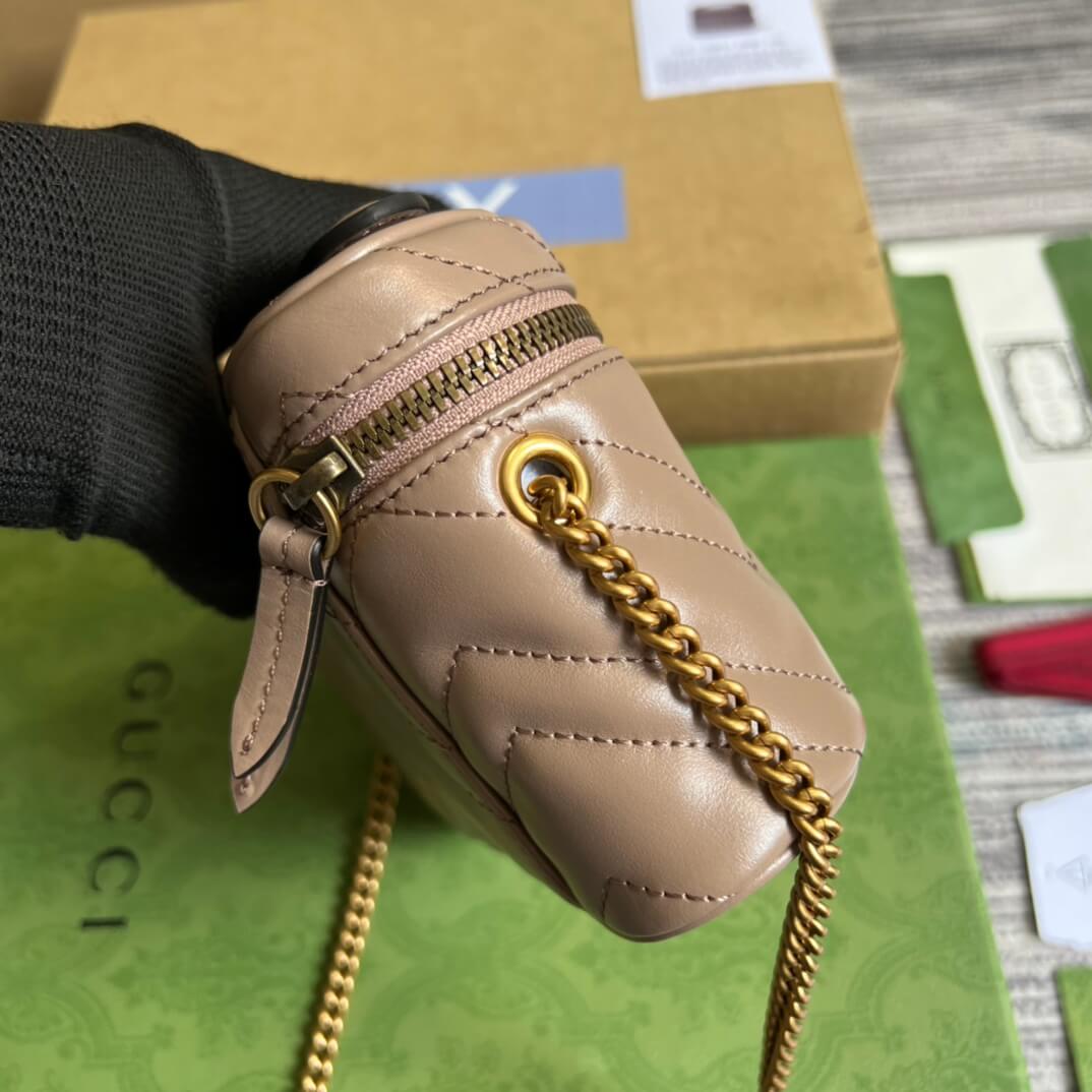 gc 699515 mini bucket bag 16cm milk tea color